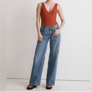 Madewell Women’s SuperWide Leg High Waist Light Wash Relaxed Denim Jeans Size 27